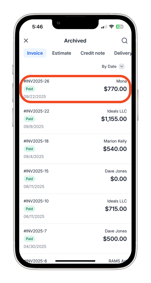 Uncategorized - How to edit a Partially or Fully Paid Invoice in the Bookipi Mobile App - 3