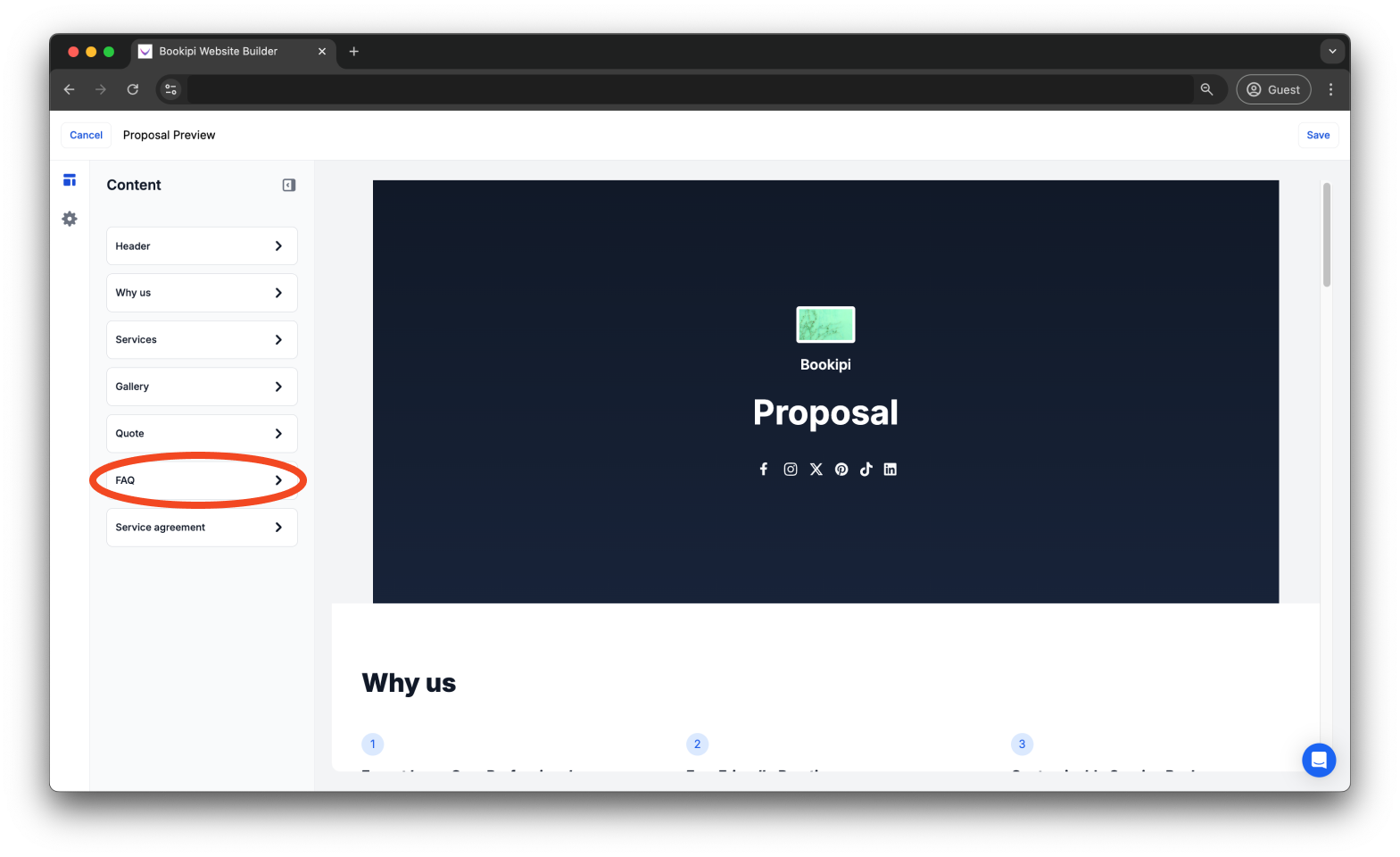 Uncategorized - How to enable/disable FAQs on Proposal AI - 7