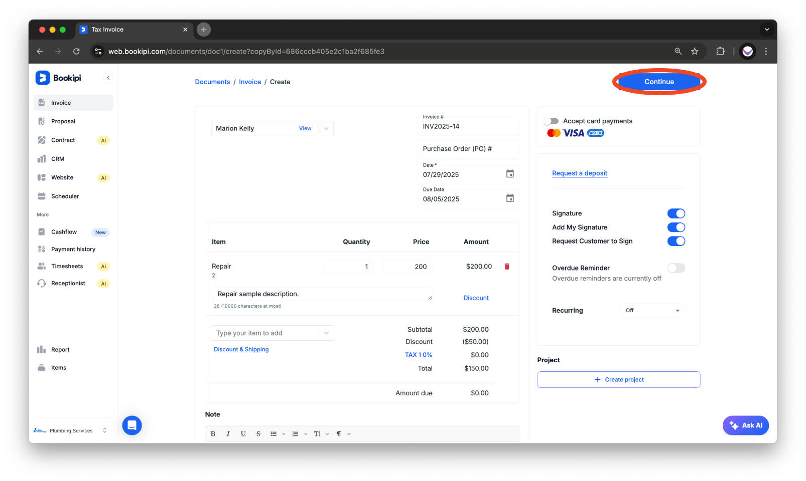 Invoice Web V2 - How to refund customers on Stripe and reissue invoices - 6