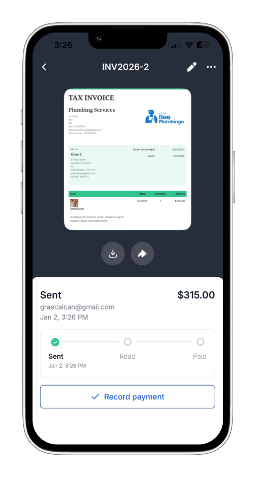 Uncategorized - How to create and send an invoice on the mobile app - 33