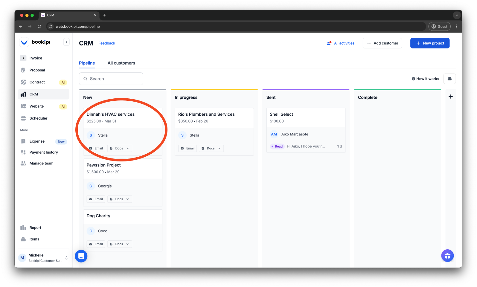 Uncategorized - How to create a project in Bookipi CRM - 9
