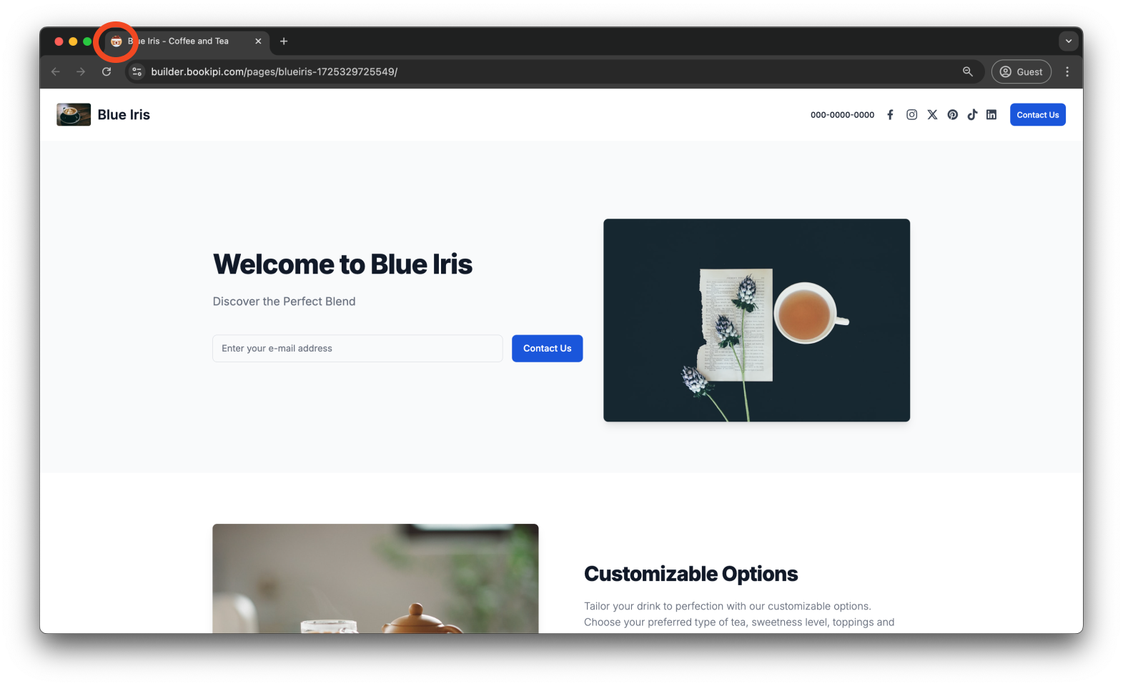 Uncategorized - How to add an icon to your website browser tab in Bookipi AI Website Builder - 1