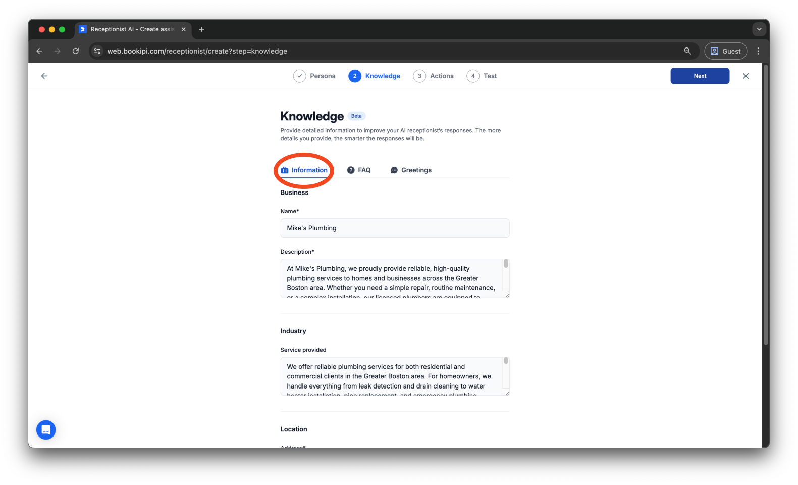 Uncategorized - How to create your Bookipi AI Receptionist - 5
