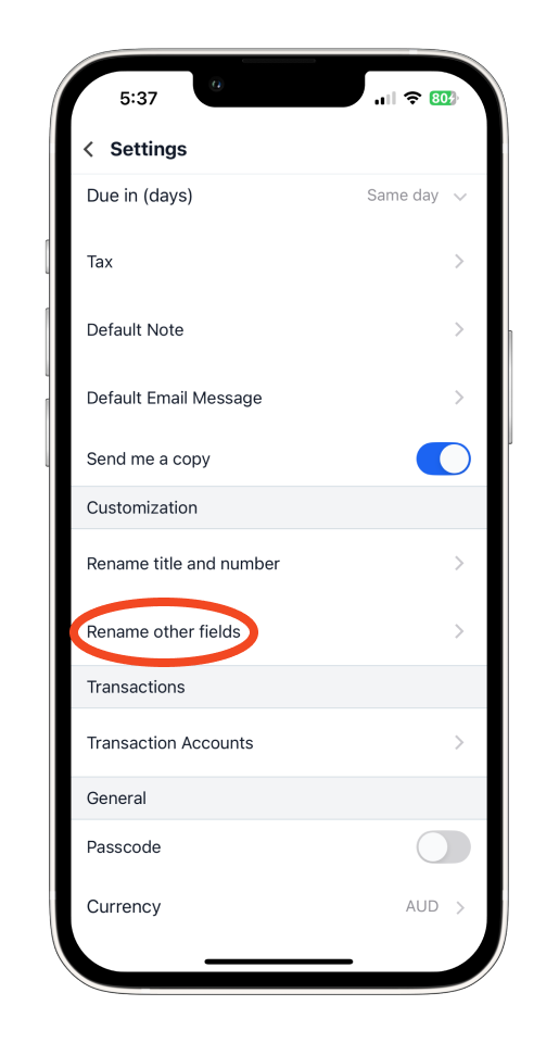 Uncategorized - How to add a deposit on the invoice using the mobile app - 3