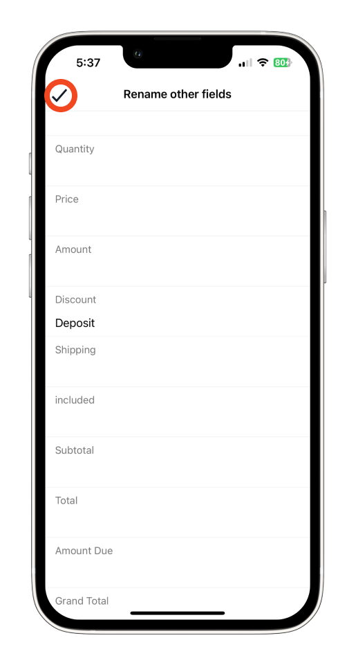 Uncategorized - How to add a deposit on the invoice using the mobile app - 5