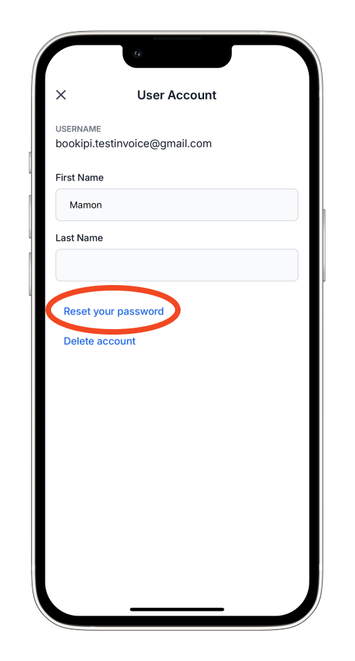 Invoice Mobile App - How to reset your password - 11