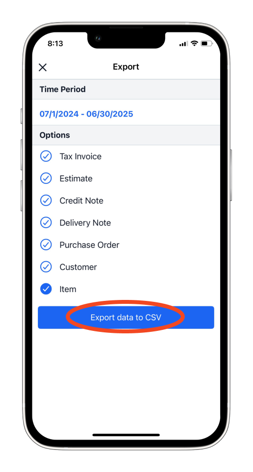 Uncategorized - How to export an item list in CSV - 5