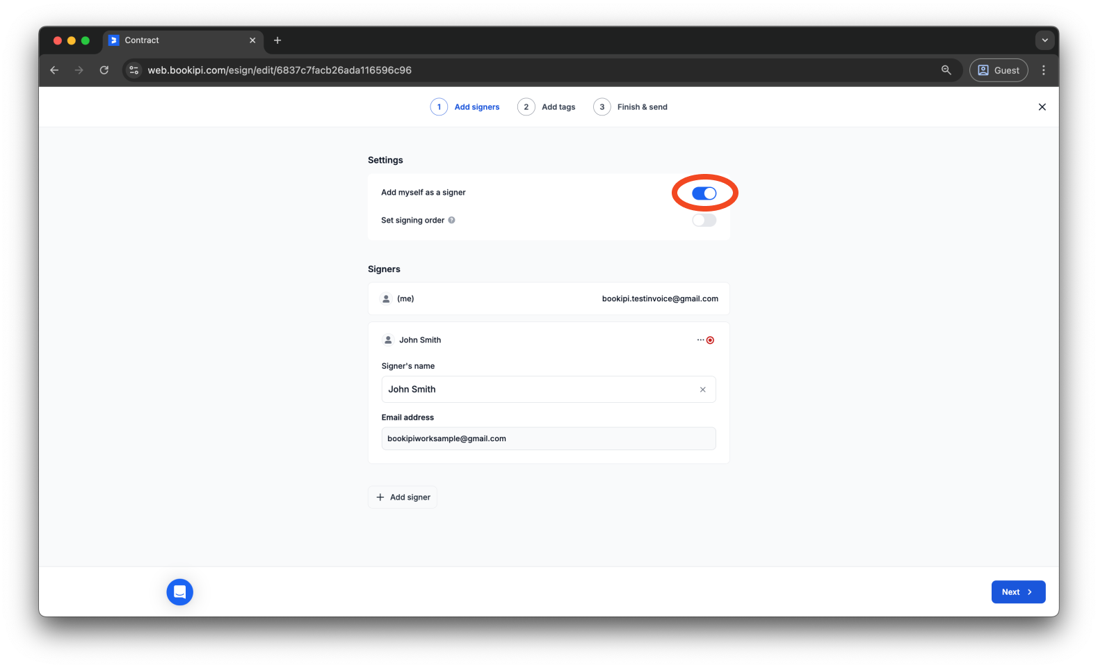 Uncategorized - How to add an access code to your Bookipi eSign document - 4