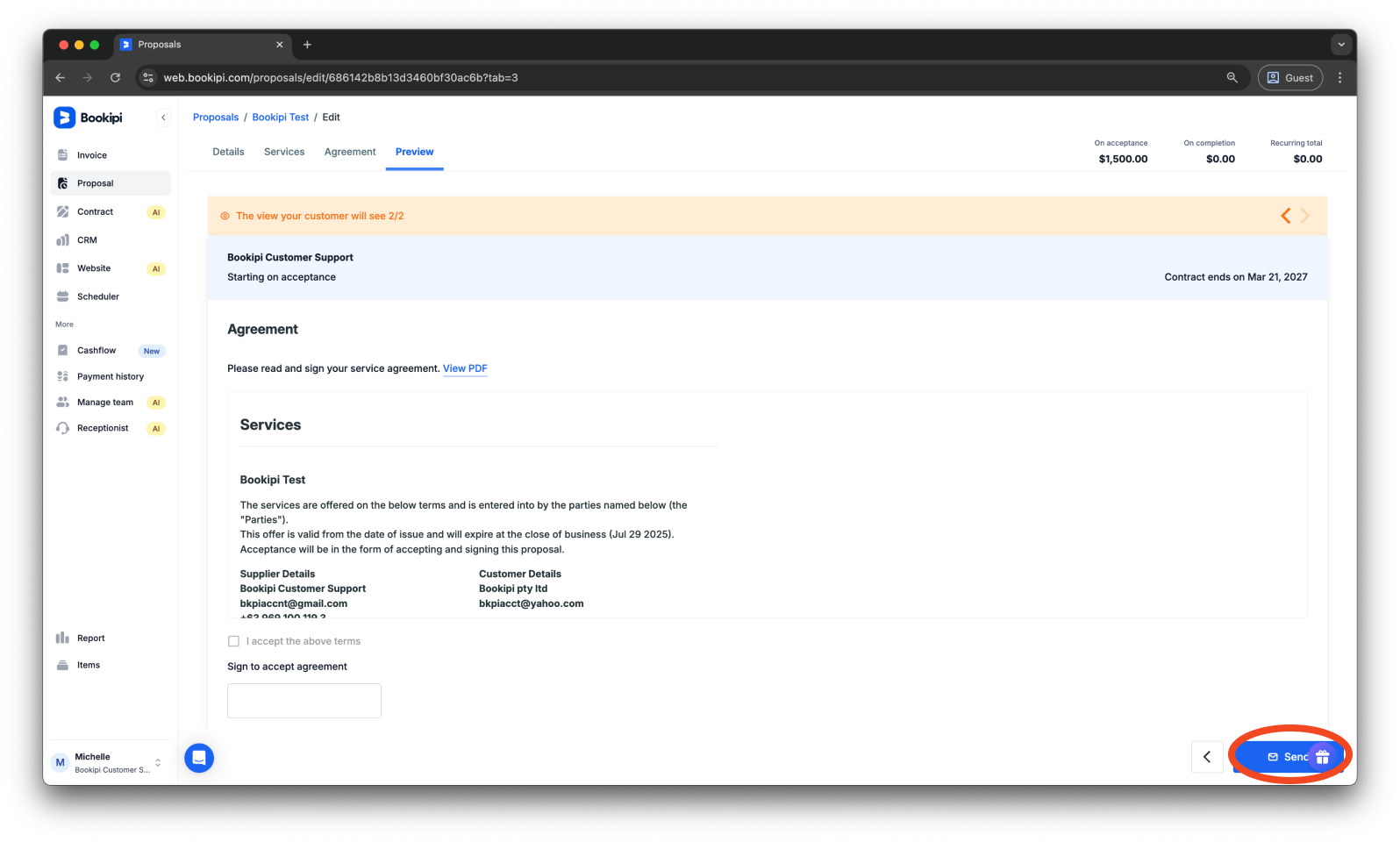Bookipi Proposal Maker - How to duplicate a proposal on the Web App - 11
