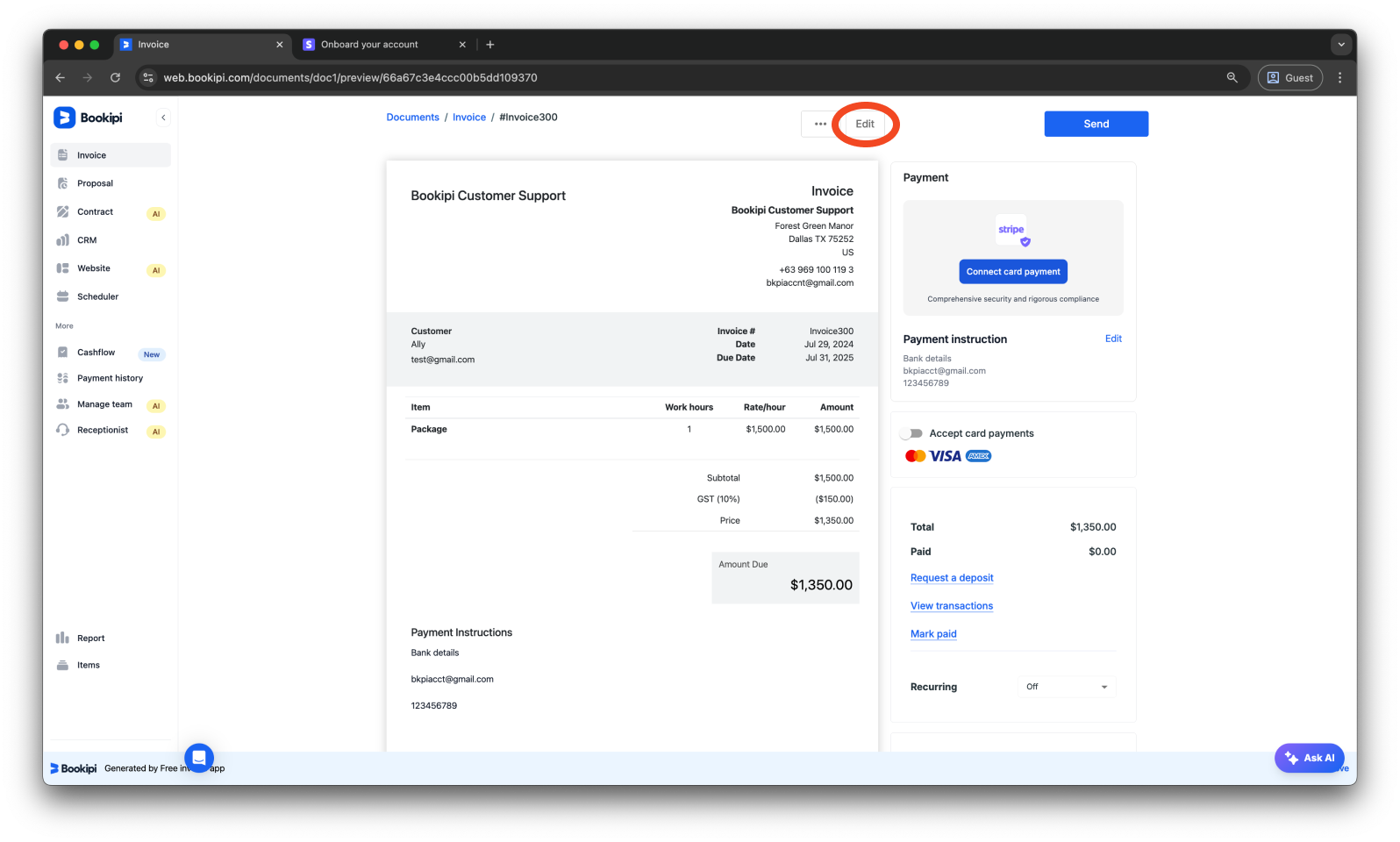 Invoice Web V2 - How to remove the due date on invoices on the Web App - 4