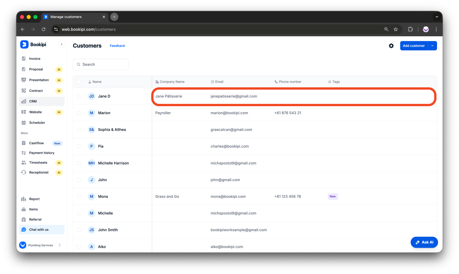 Invoice Web V2 - How to create, edit, copy and delete a customer - 17