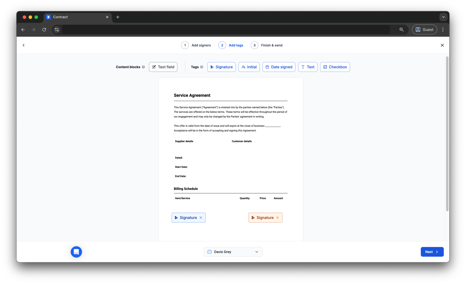 Bookipi eSign - How to create an eSign document from an existing template using Bookipi eSign - 13