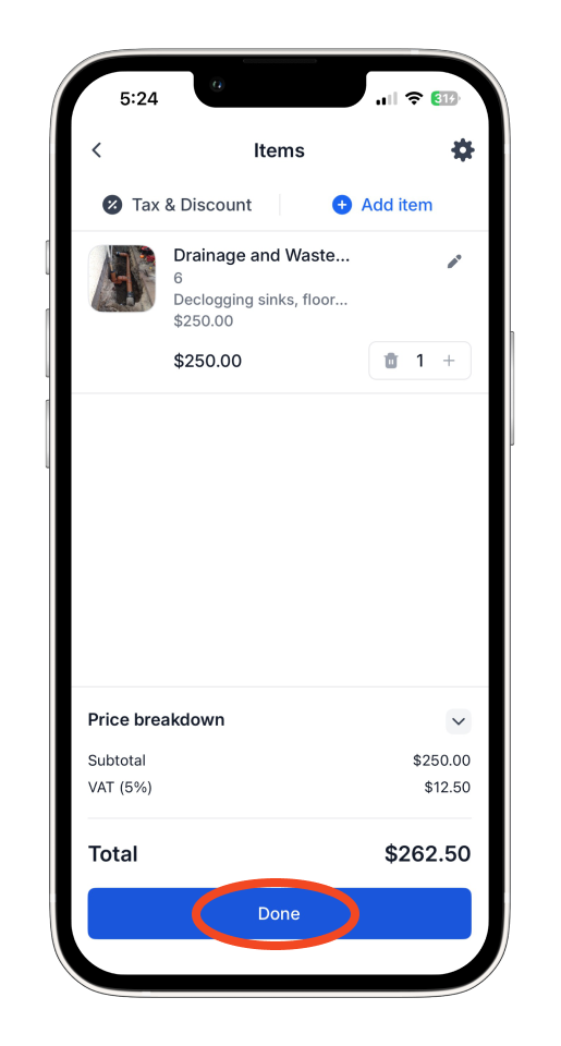 Uncategorized - How to create and send an invoice on the mobile app - 22