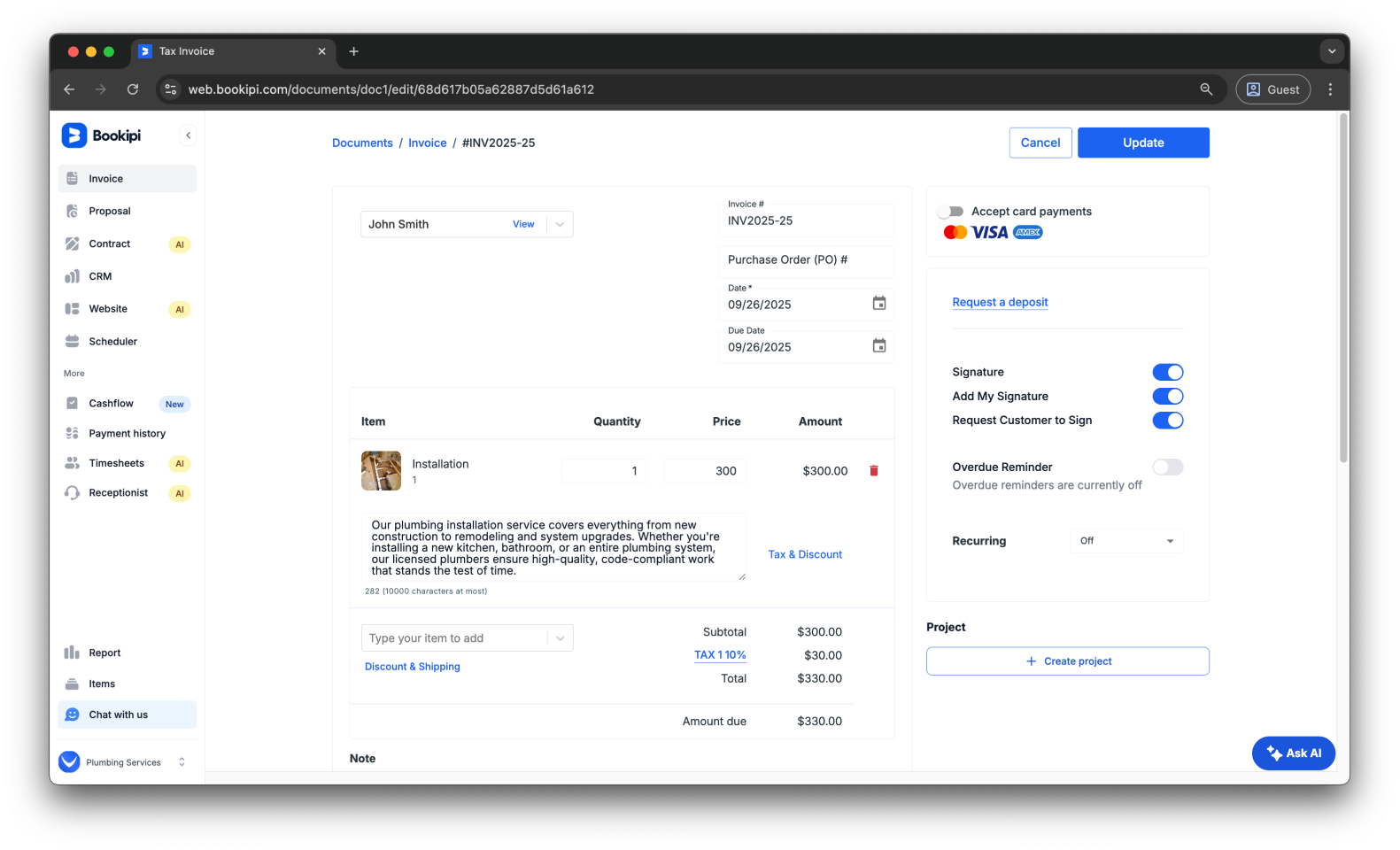 Invoice Web V2 - How to create, send, edit and filter invoices - 16