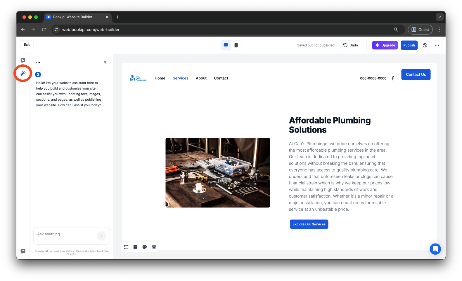 Uncategorized - How to add, edit, rename, and delete a page in Bookipi AI Website Builder - 13