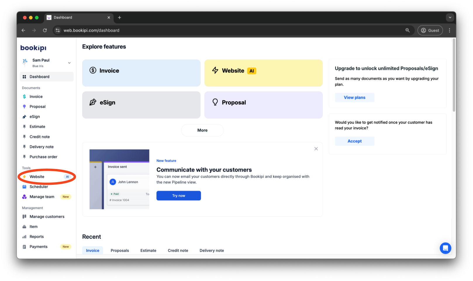 Uncategorized - How to edit your website introduction in Bookipi AI Website Builder - 1