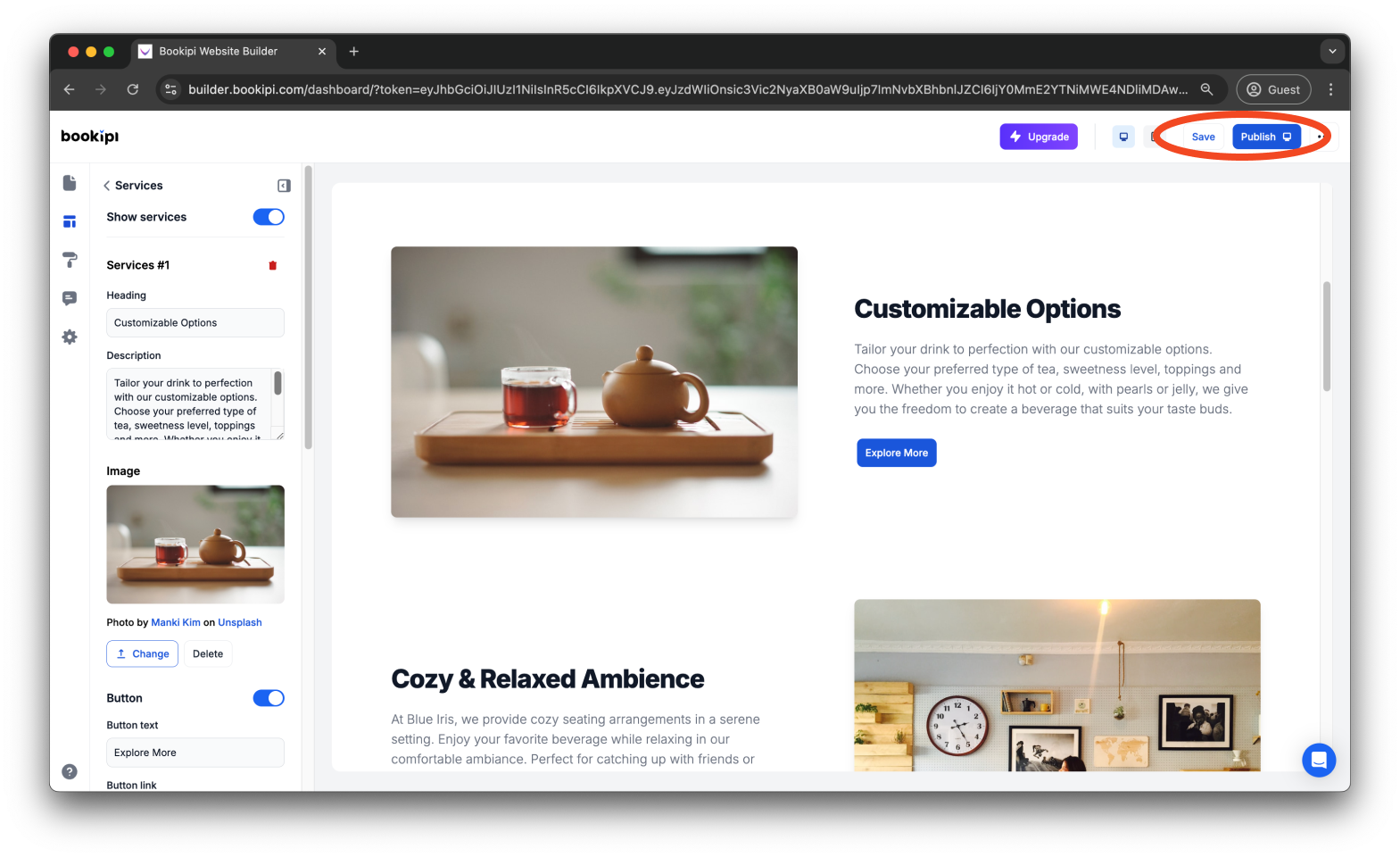 Bookipi AI Website Builder - How to add, edit and delete your products or services in Bookipi AI Website Builder - 10