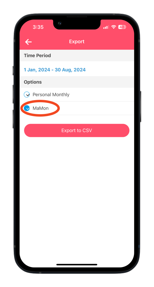 Bookipi Expense - How to export a report in CSV - 9