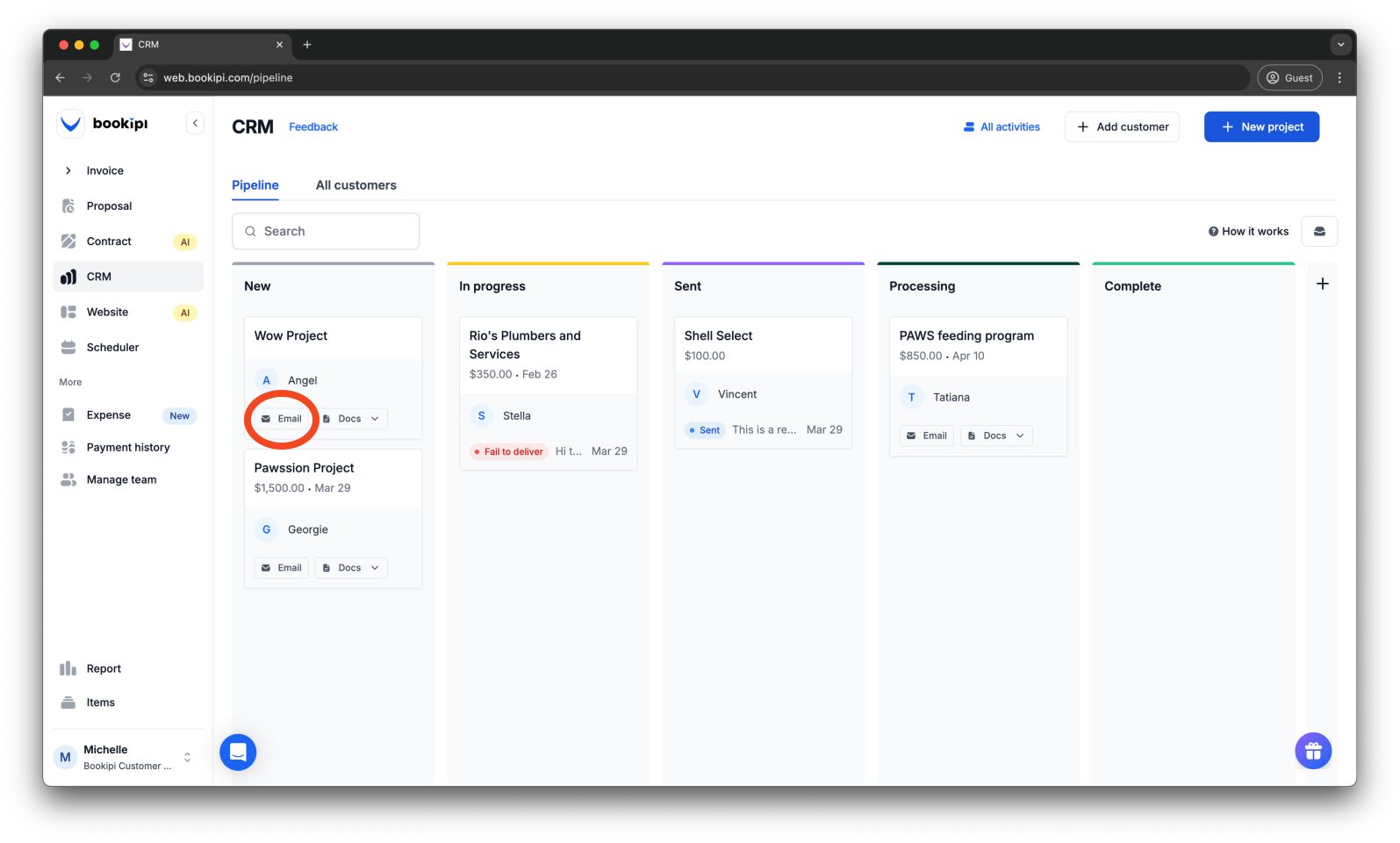 Uncategorized - How to send an email in Bookipi CRM - 2