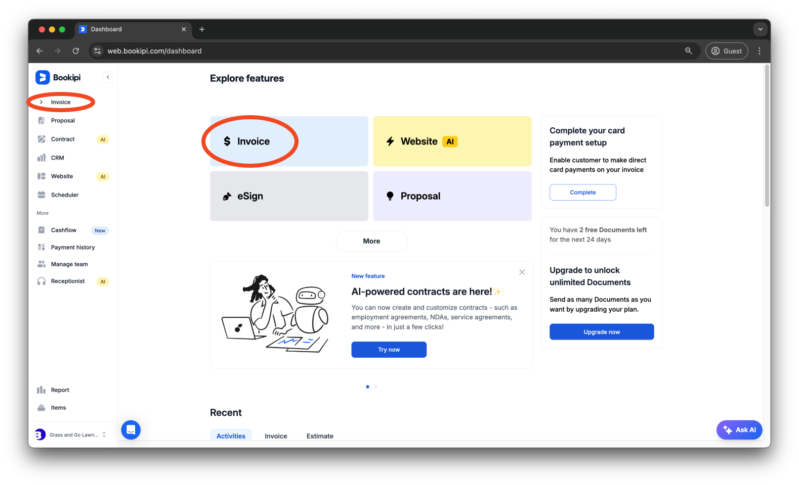 How to customize your invoice and other documents Bookipi