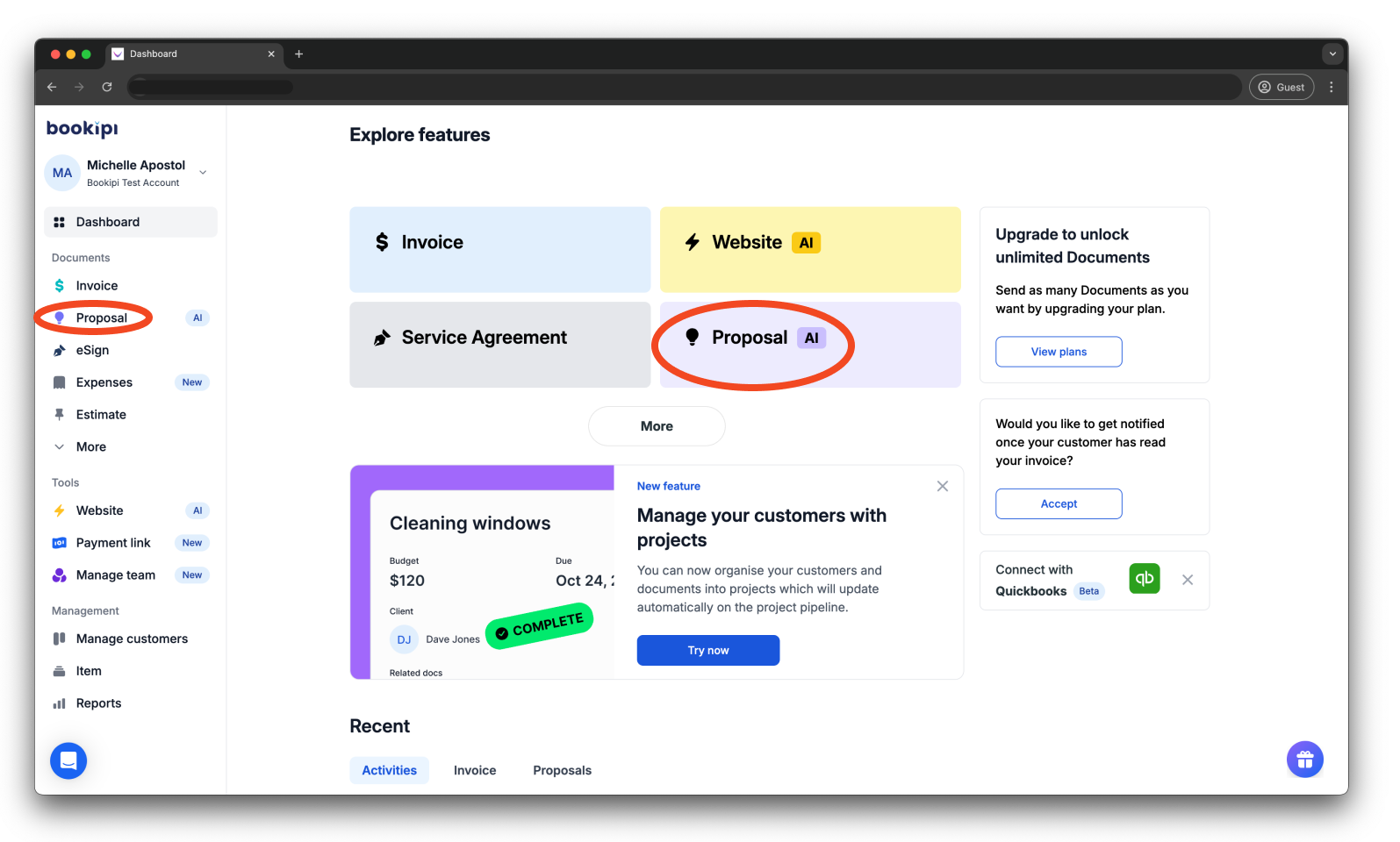 Uncategorized - How to add a title to your Proposal AI - 1