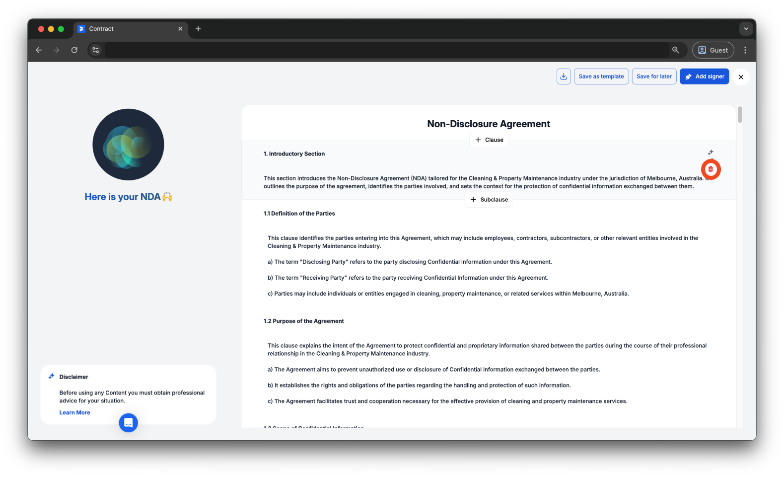 Uncategorized - How to create and send an AI Contract with Bookipi eSign - 14