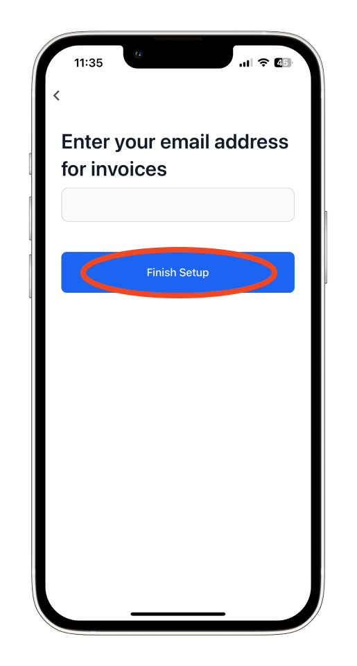 Invoice Mobile App - How to create an account - 3