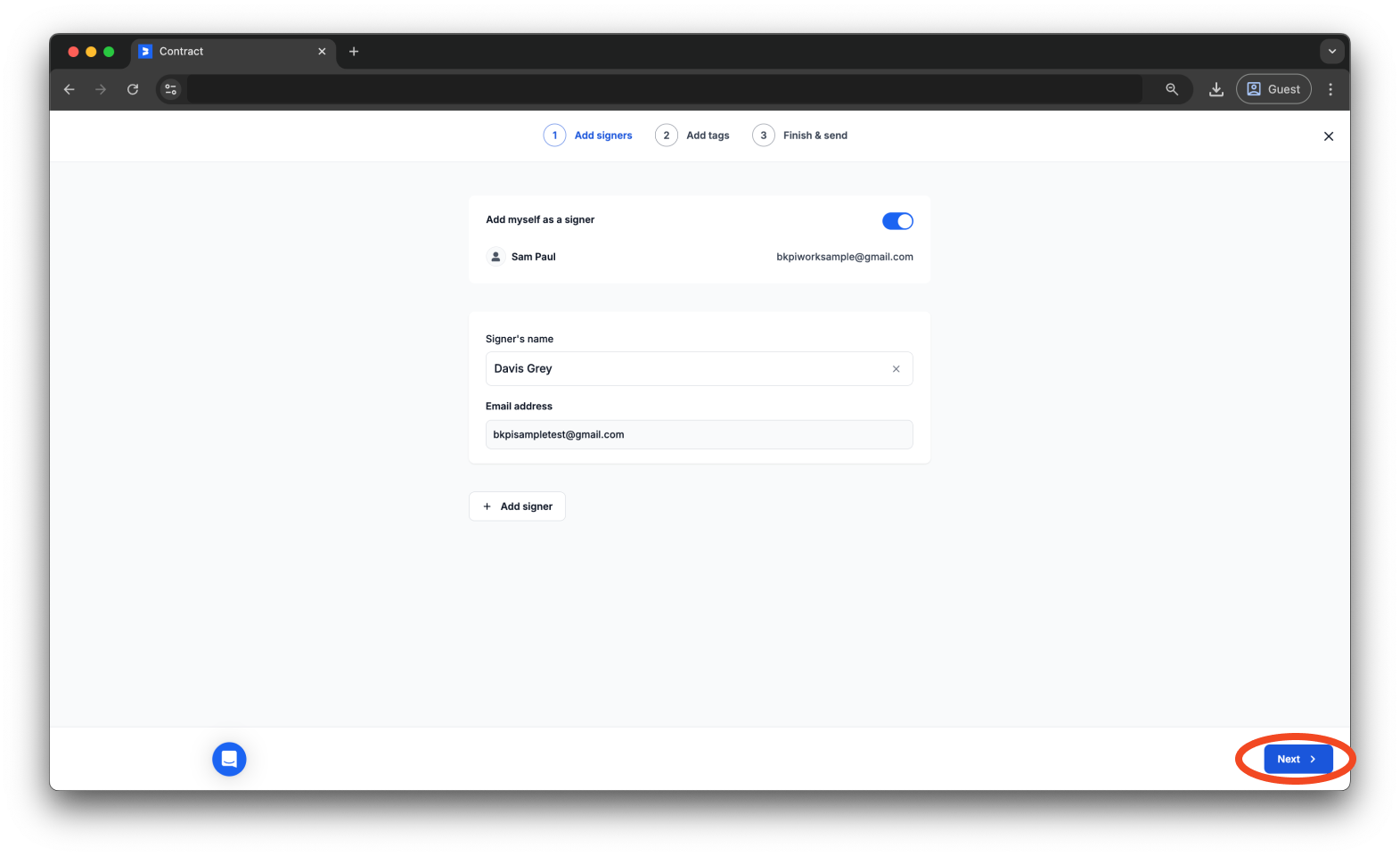 Bookipi eSign - How to create an eSign document from an existing template using Bookipi eSign - 12