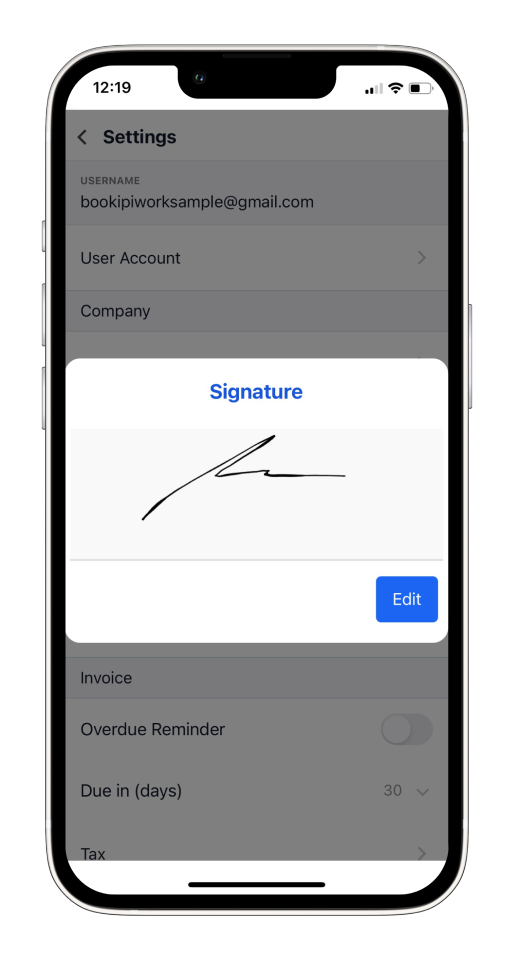 Invoice Mobile App - How to set up your company - 8