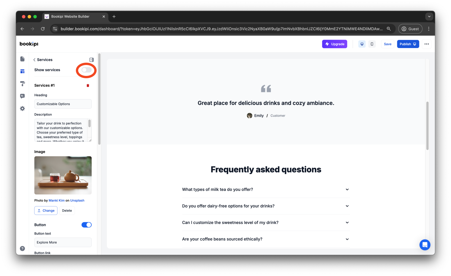 Bookipi AI Website Builder - How to add, edit and delete your products or services in Bookipi AI Website Builder - 9