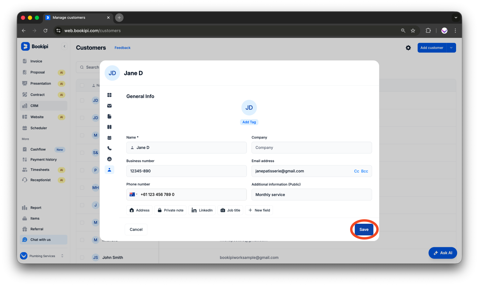 Invoice Web V2 - How to create, edit, copy and delete a customer - 20