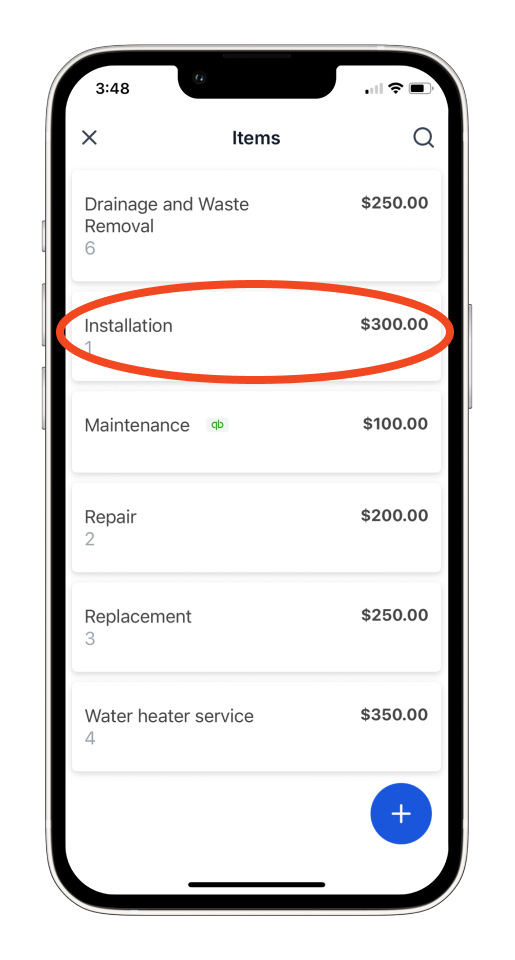 Invoice Mobile App - How to edit an item on the Mobile App - 3