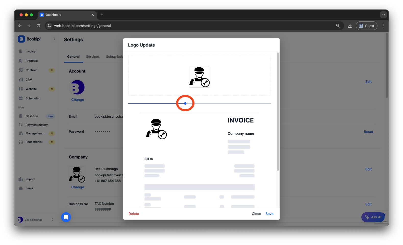 Invoice Web V2 - How to Change Your Logo on Web V2 - 6