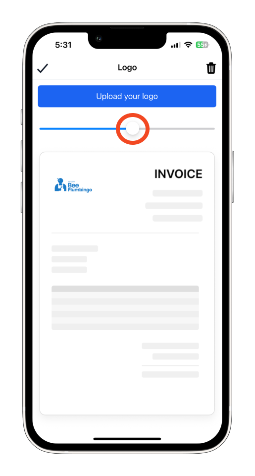 Invoice Mobile App - How to add your logo to invoices on the mobile app - 5