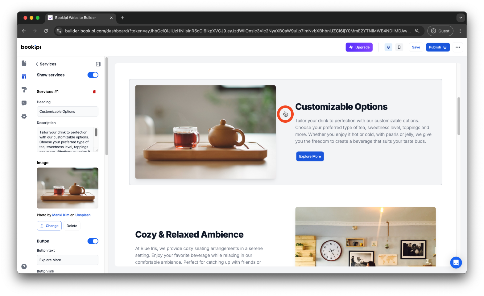 Bookipi AI Website Builder - How to add, edit and delete your products or services in Bookipi AI Website Builder - 4