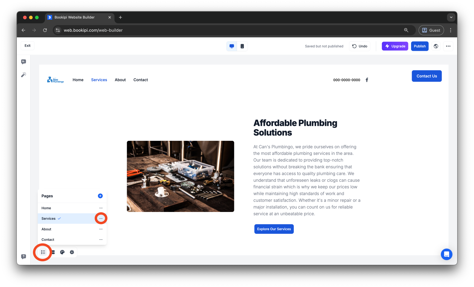 Uncategorized - How to add, edit, rename, and delete a page in Bookipi AI Website Builder - 17
