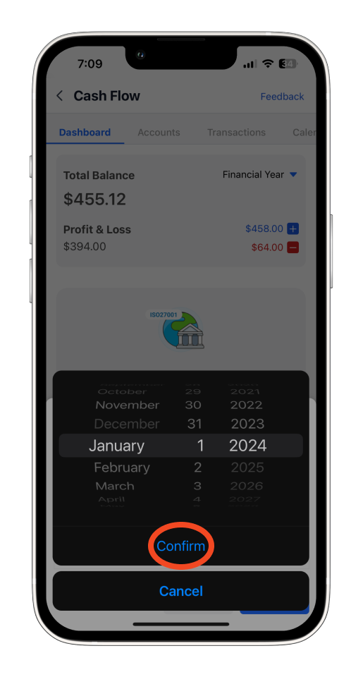 Invoice Mobile App - How to view profit and loss totals - 6