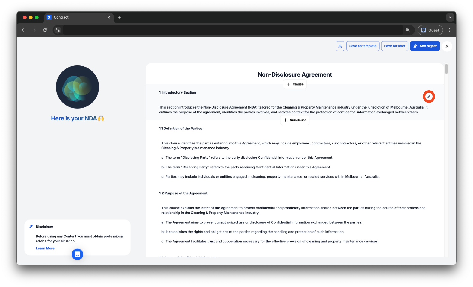Uncategorized - How to create and send an AI Contract with Bookipi eSign - 9