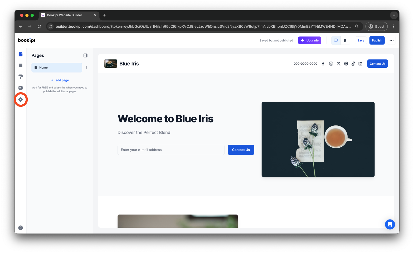 Bookipi AI Website Builder - How to add, edit, and disable your header site name in Bookipi AI Website Builder - 2