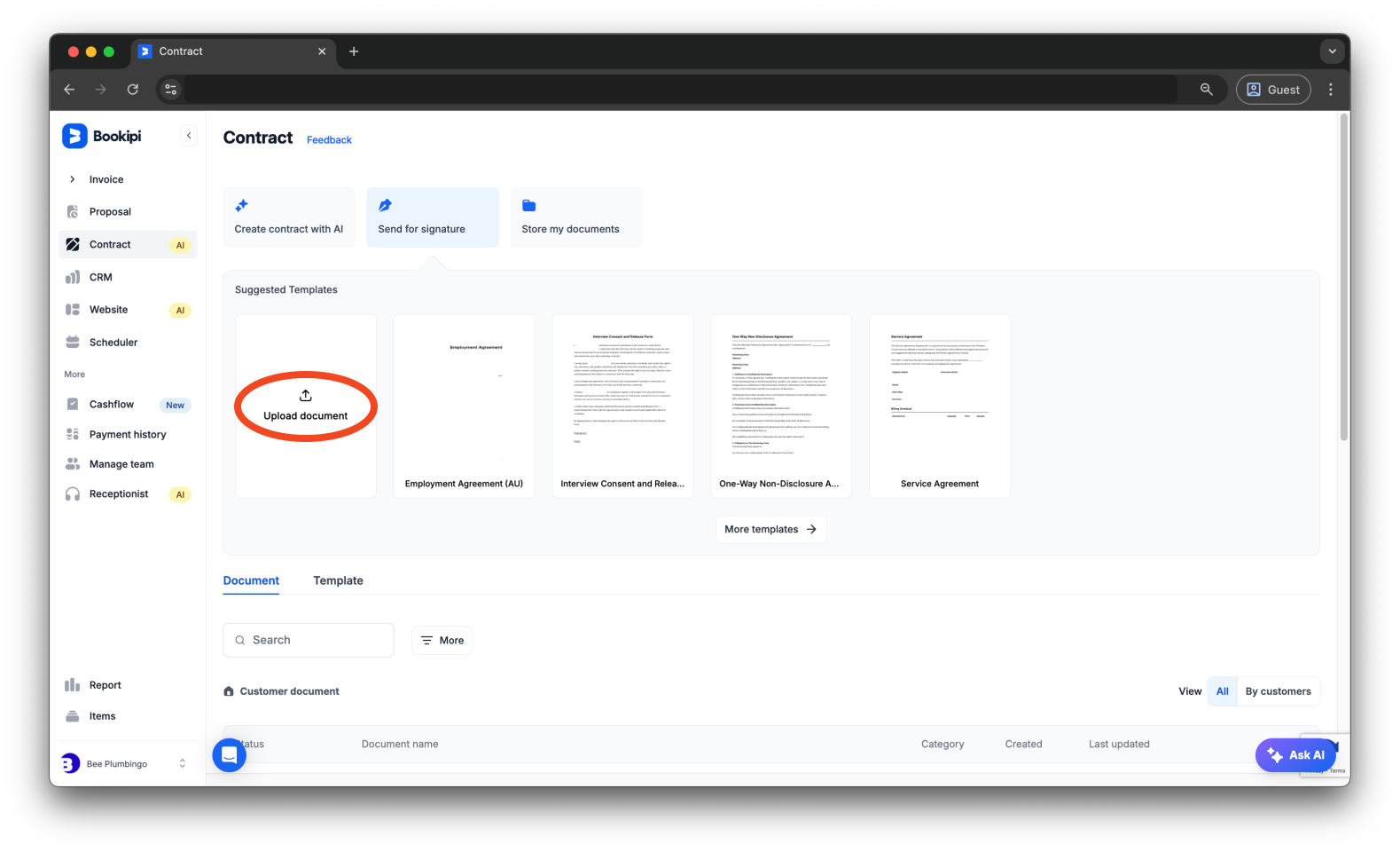 Bookipi eSign - How to create an eSign document from scratch using Bookipi eSign - 3
