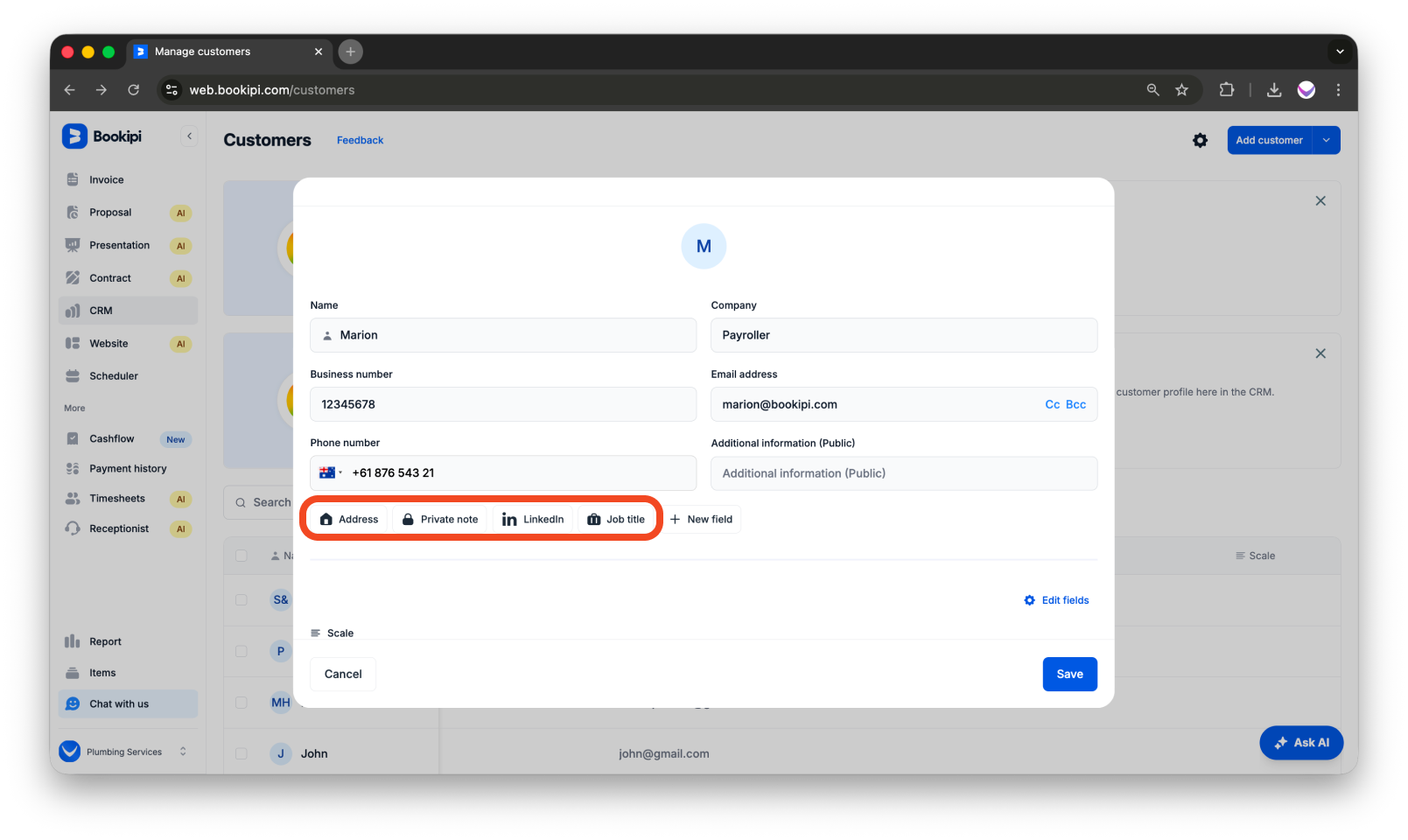 Invoice Web V2 - How to add a customer to the customer detail screen - 7