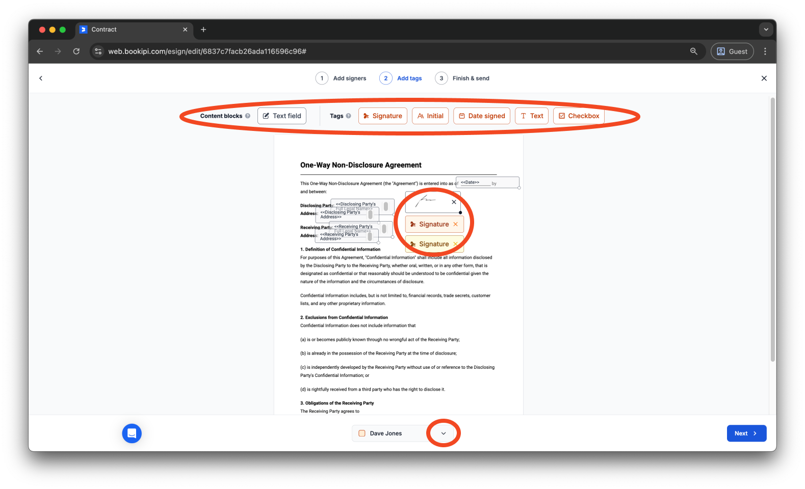 Uncategorized - How to set a signing order in your Bookipi eSign document - 8