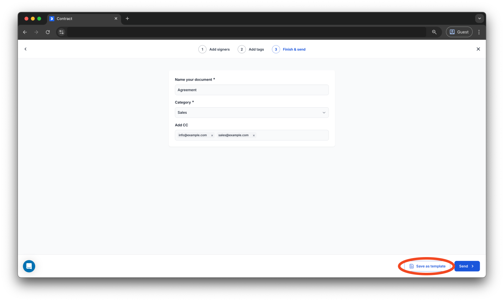 Bookipi eSign - How to create an eSign document from an existing template using Bookipi eSign - 18