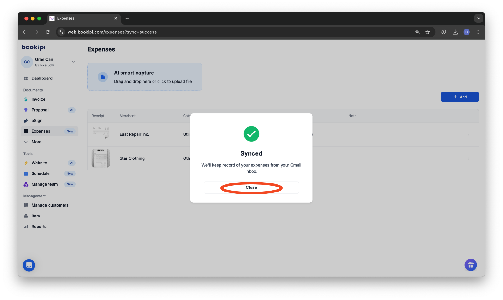 Uncategorized - How to sync Expenses to your Gmail account on the Web app - 8