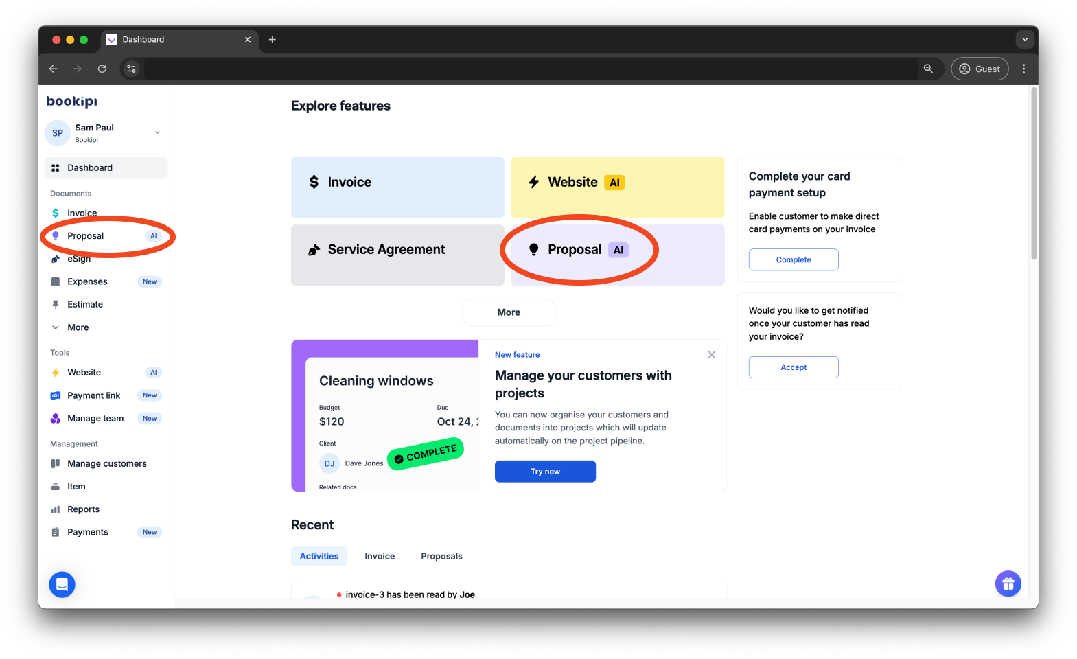 Uncategorized - How to enable/disable FAQs on Proposal AI - 1