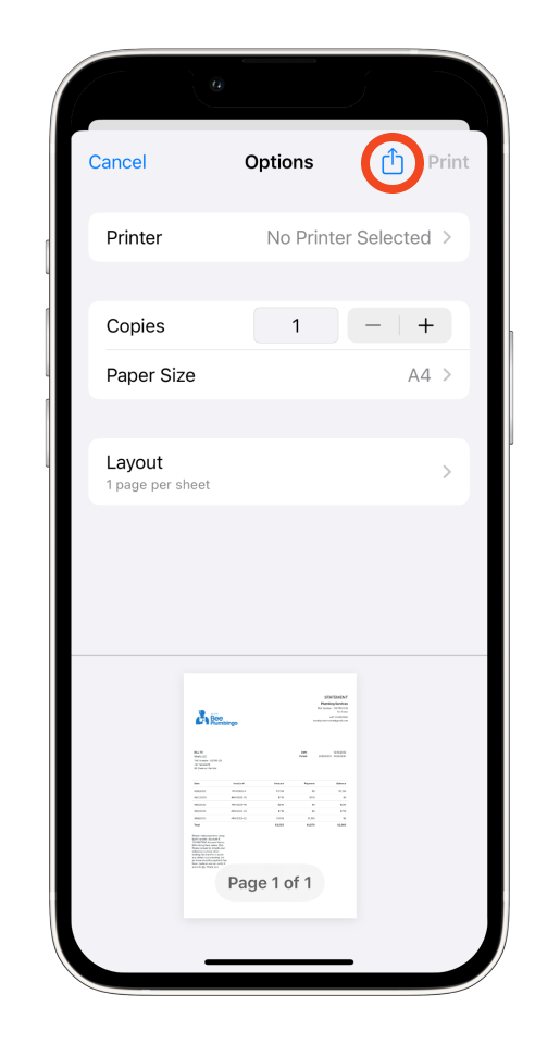 Invoice Mobile App - How to create and send a customer statement - 7