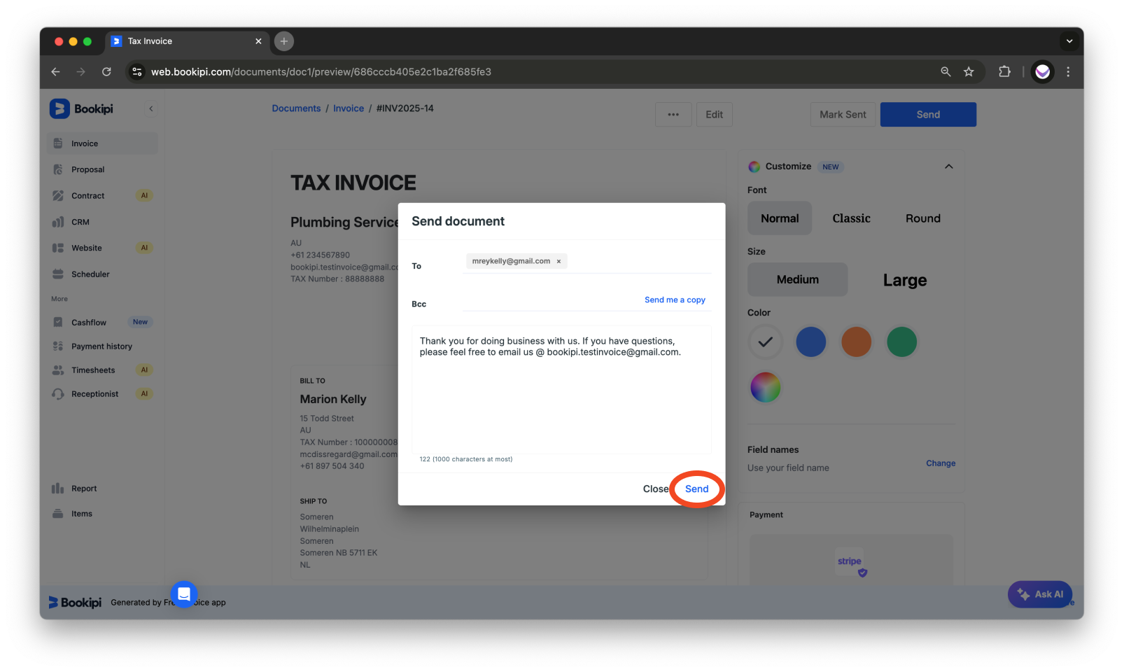 Invoice Web V2 - How to refund customers on Stripe and reissue invoices - 8