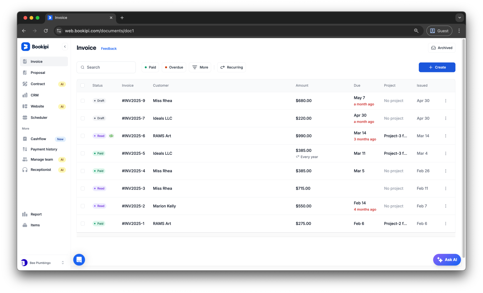 Invoice Web V2 - How to edit an invoice on Web - 2