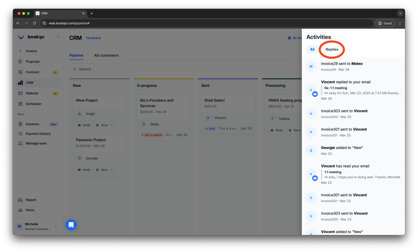 Uncategorized - How to send an email in Bookipi CRM - 11