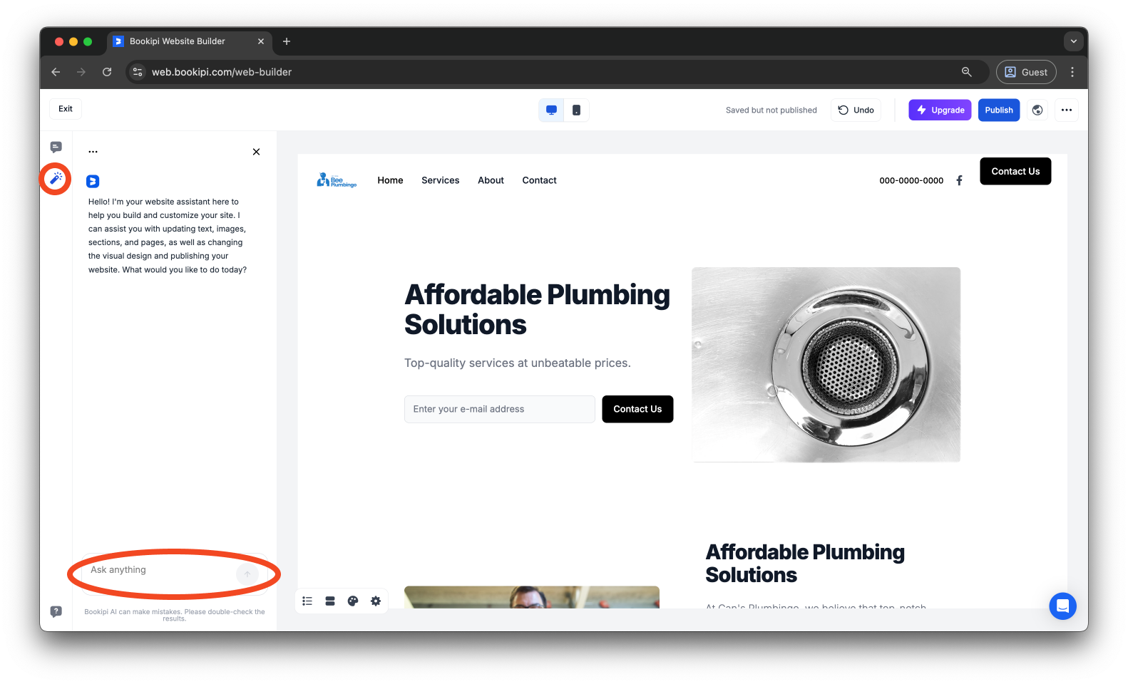 Bookipi AI Website Builder - How to edit your website in Bookipi AI Website Builder - 9